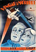 Vingar i mörkret 1935 poster Myrna Loy Cary Grant Flyg