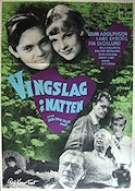 Vingslag i natten 1953 poster Edvin Adolphson Lars Ekborg Pia Skoglund Nils Hallberg Kenne Fant Text: Sven Edvin Salje