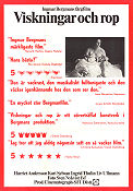 Viskningar och rop 1973 poster Harriet Andersson Karin Sylwan Liv Ullmann Ingrid Thulin Ingmar Bergman