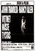 Vittnet måste tystas 1981 poster John Travolta Nancy Allen John Lithgow Brian De Palma