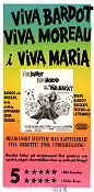 Viva Maria! 1965 poster Brigitte Bardot Jeanne Moreau George Hamilton Louis Malle Vapen