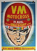 VM motorcross Knutstorp Shell 1958 affisch Motorcyklar