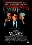 Wall Street 1987 poster Michael Douglas Charlie Sheen Daryl Hannah Oliver Stone Pengar