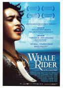 Whale Rider 2002 poster Keisha Castle-Hughes Rawiri Paratene Vicky Haughton Niki Caro Filmen från: New Zeeland