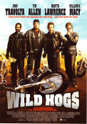 Wild Hogs 2007 poster Tim Allen Martin Lawrence John Travolta William H Macy Walt Becker Motorcyklar