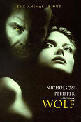 Wolf 1994 poster Jack Nicholson Michelle Pfeiffer Mike Nichols