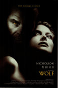 Wolf 1994 poster Jack Nicholson Michelle Pfeiffer Mike Nichols
