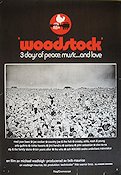 Woodstock 1970 poster Joan Baez Jimi Hendrix Michael Wadleigh Rock och pop