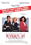 Working Girl 1988 poster Harrison Ford Sigourney Weaver Melanie Griffith Mike Nichols