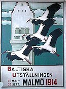 Baltiska utställningen Malmö 1914 affisch Fåglar Hitta mer: Skåne