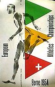 European Athletics Championships Berne 1954 IAAF Switzerland 1954 affisch Sport Filmen från: Switzerland