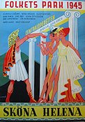 Sköna Helena Folkets park Teater 1945 affisch Hitta mer: Folkets park