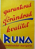 Runa margarin 1932 affisch Mat och dryck