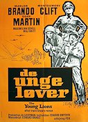 Young Lions 1958 poster Marlon Brando Montgomery Clift Dean Martin Hitta mer: Nazi Krig