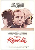 Yrke reporter 1975 poster Jack Nicholson Maria Schneider Jenny Runacre Michelangelo Antonioni