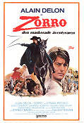 Zorro 1975 poster Alain Delon Stanley Baker Ottavia Piccolo Duccio Tessari