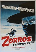 Zorros hämnd 1950 poster Frank Latimore Äventyr matinée
